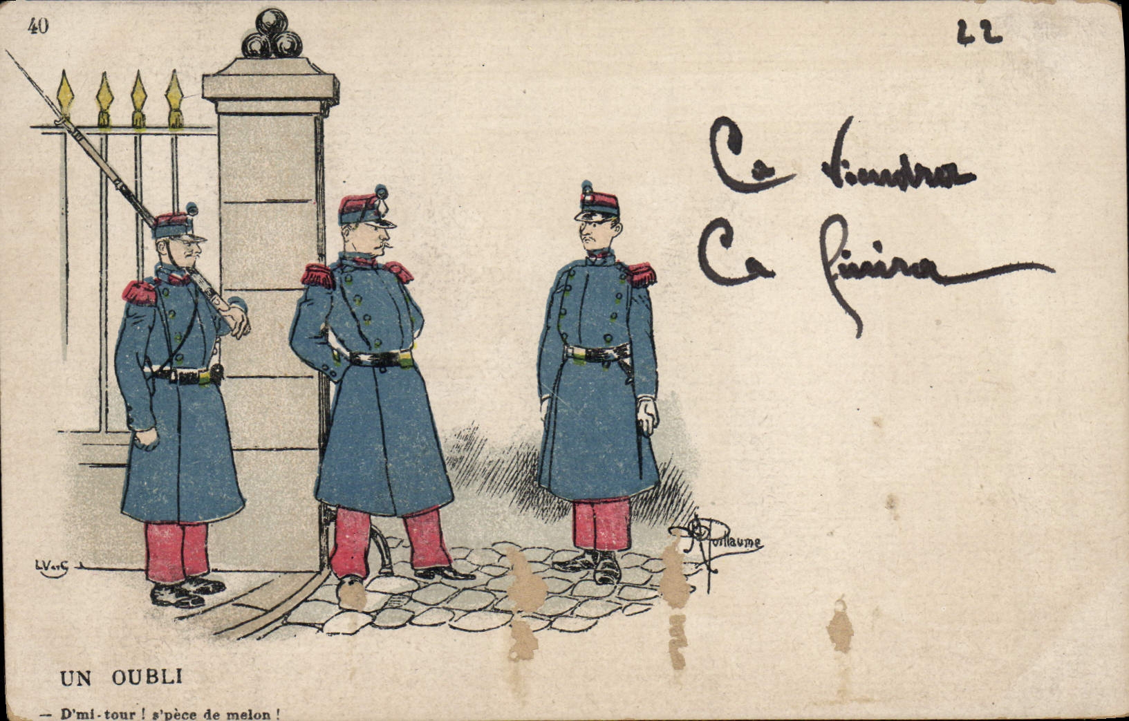 POSTAL Militaria de la VENDIMIA un lapso de la memoria