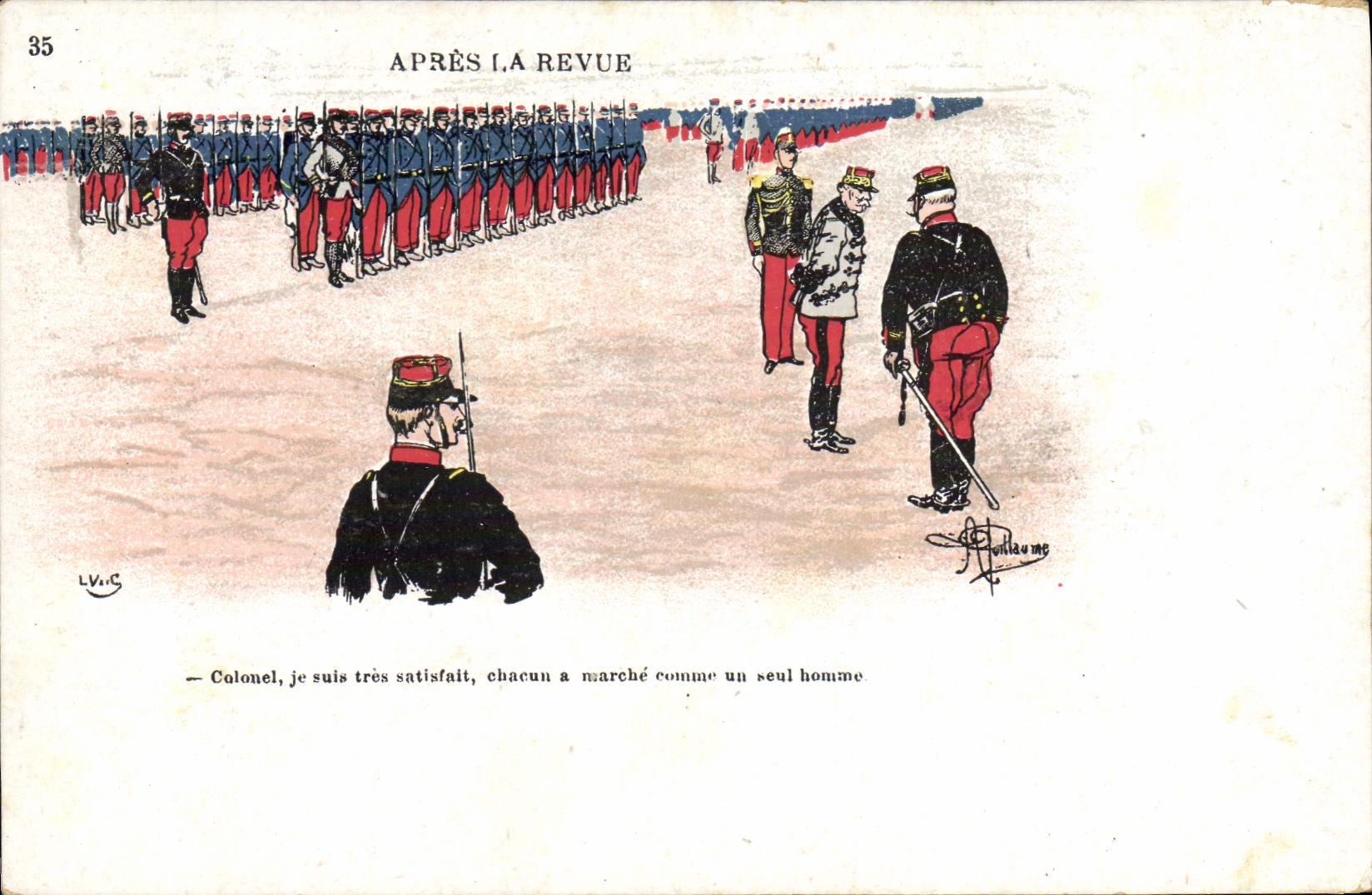 CPA Militaria Apres la revue