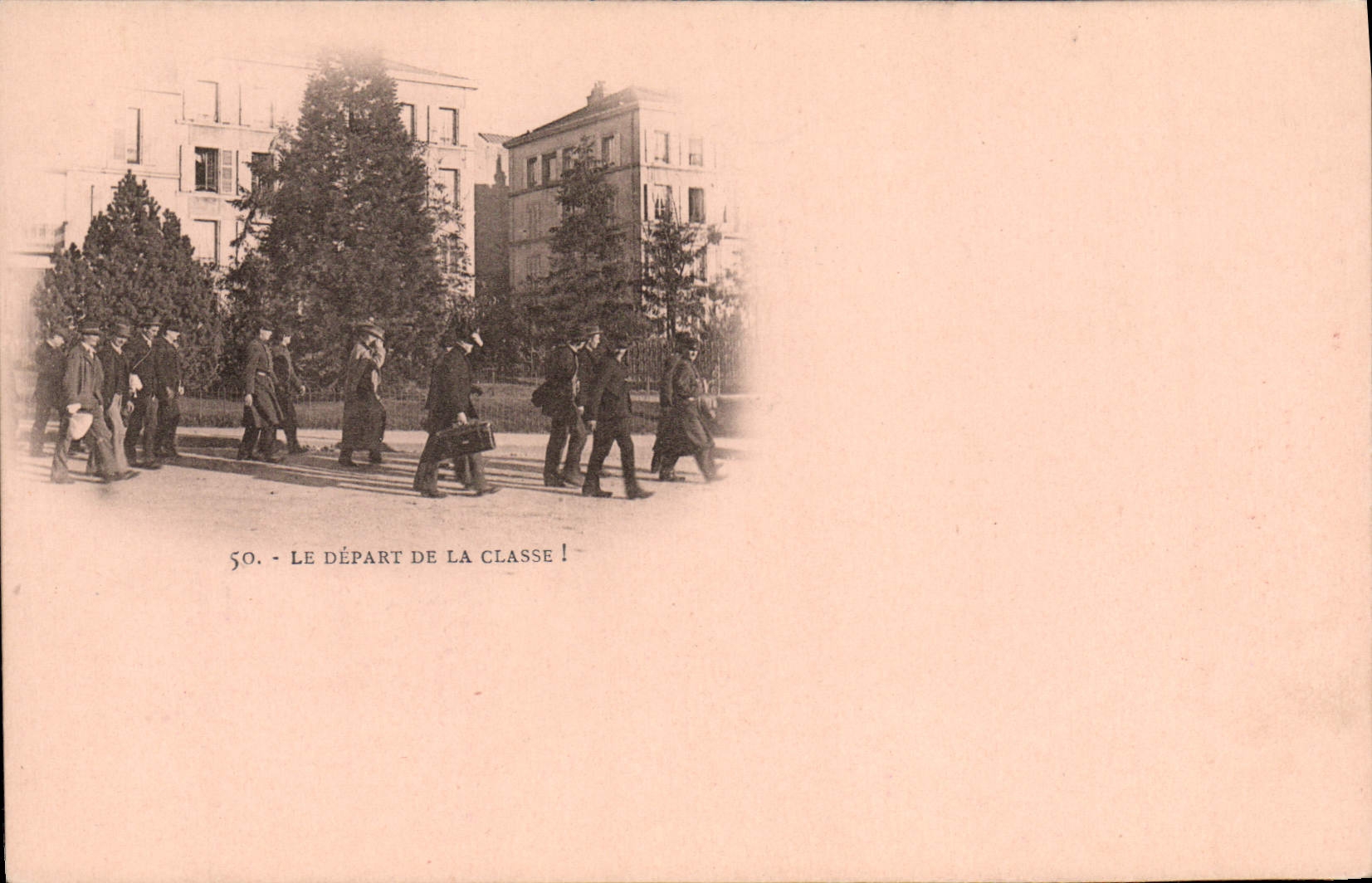 CPA Militaria Le depart de la classe