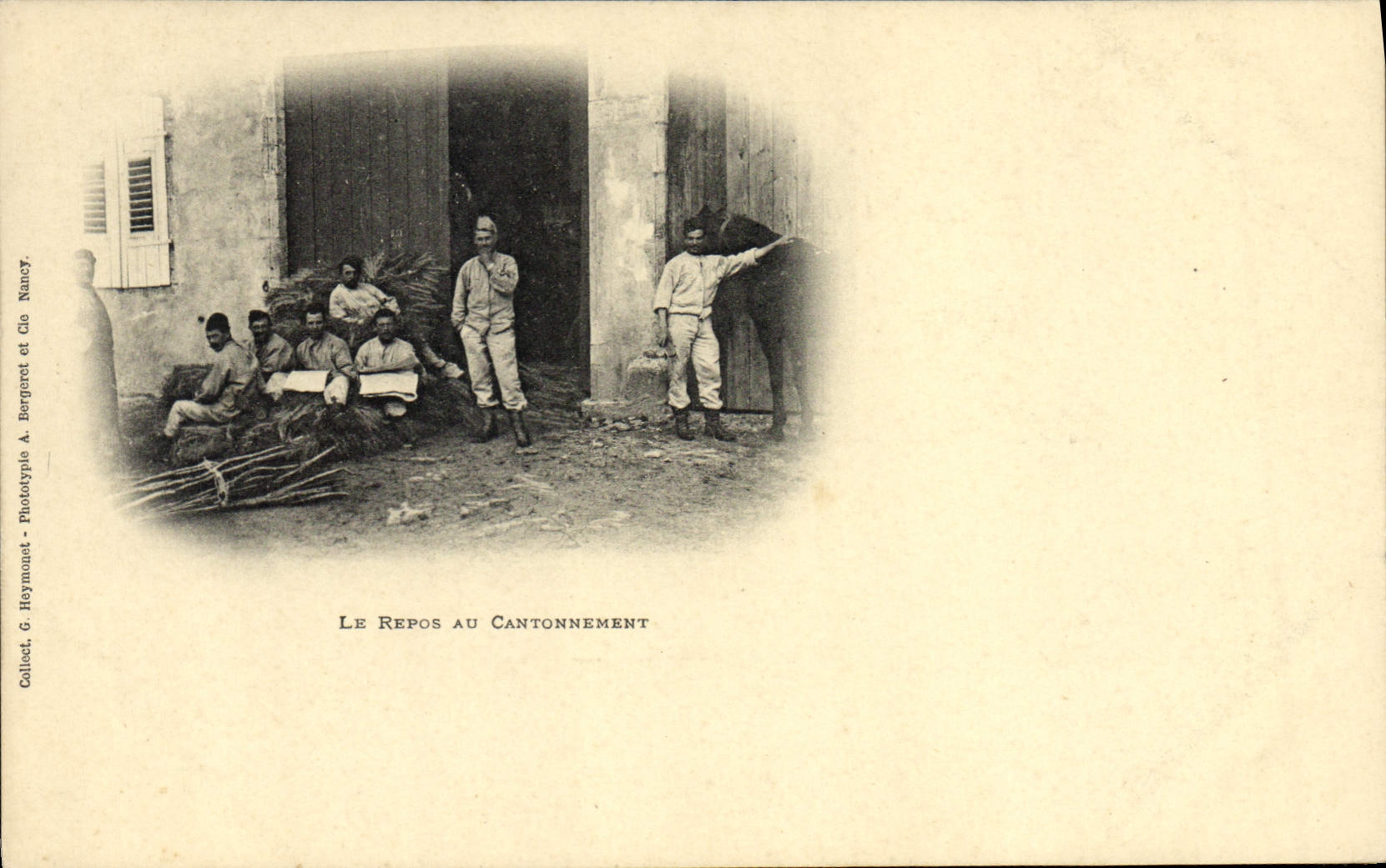CPA Militaria Le repos du cantonnement
