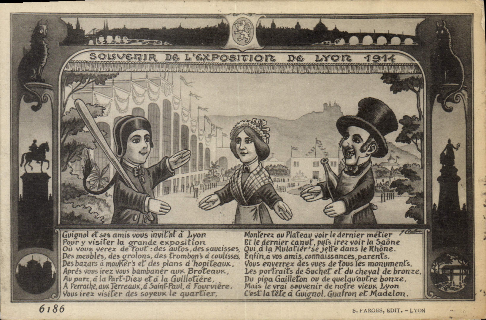 CPA Theatre Guignol Souvenir de l'exposition de Lyon 1914