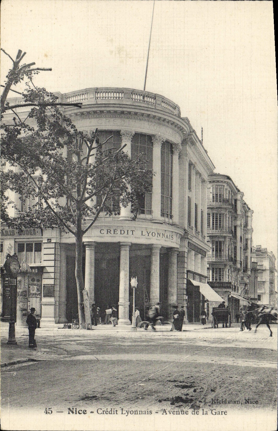 CPA Banque Nice Credit Lyonnais Avenue de la gere (carte toilee)