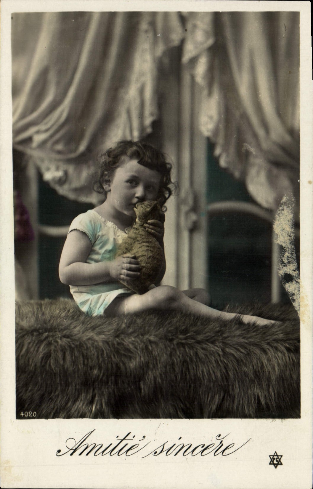 CPA Chat Chats Chaton Enfant