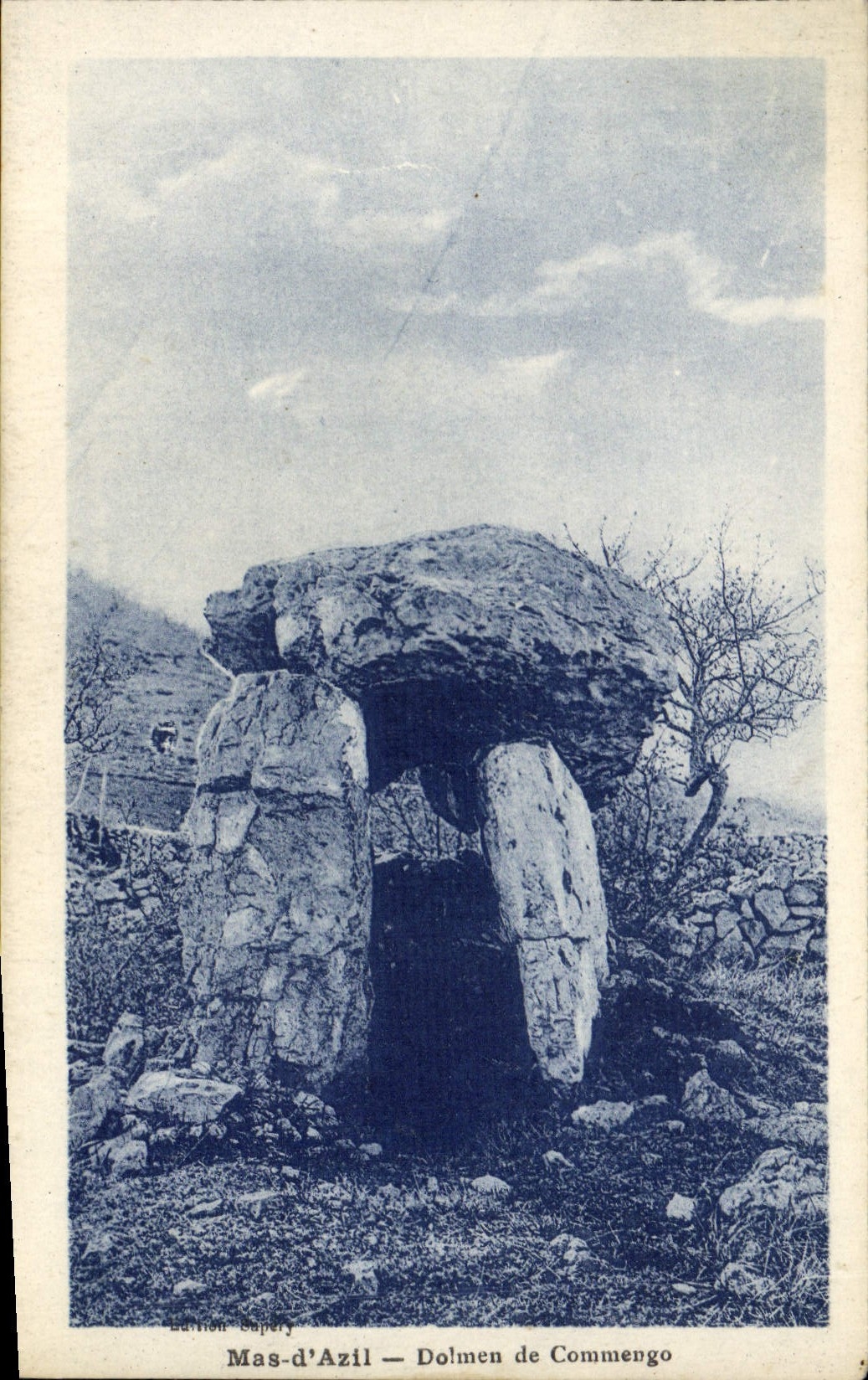 CPA Dolmen Menhir Mas d'Azil Dolmen de Commengo