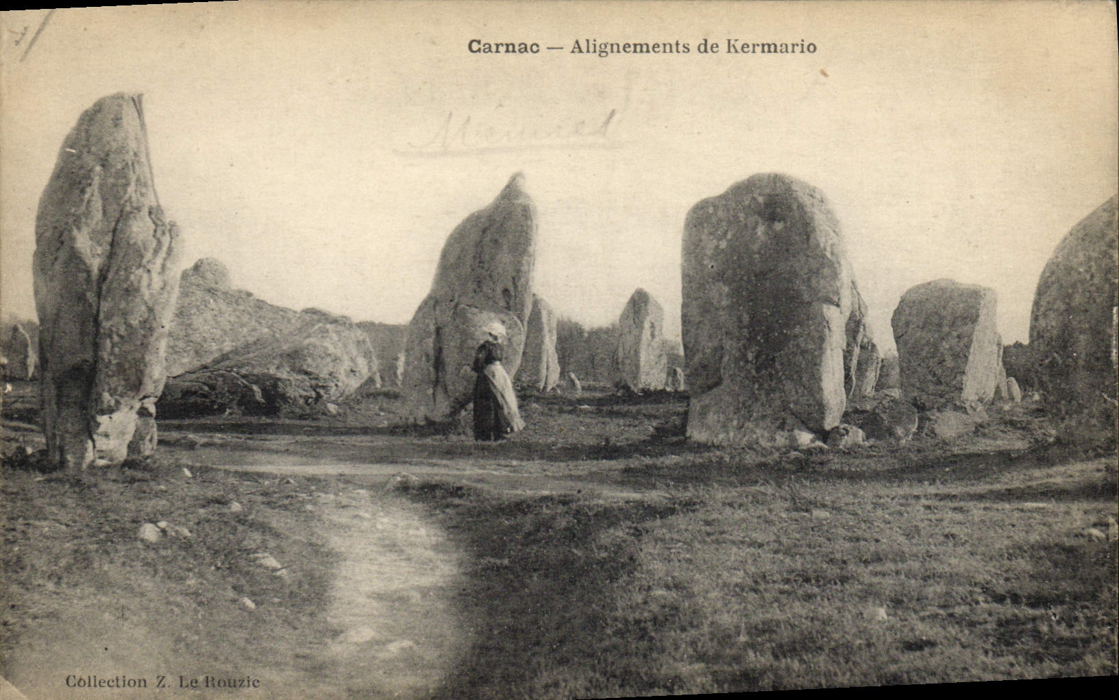 CPA Dolmen Menhir Carnac Les alignements de Kermario