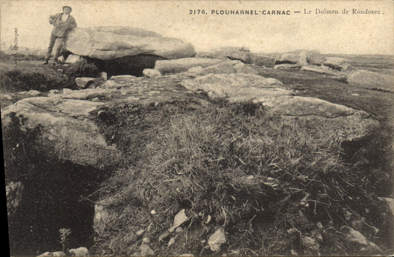 VINTAGE POSTCARD Dolmen Menhir Plouharnel Carnac the dolmen of Rondosec