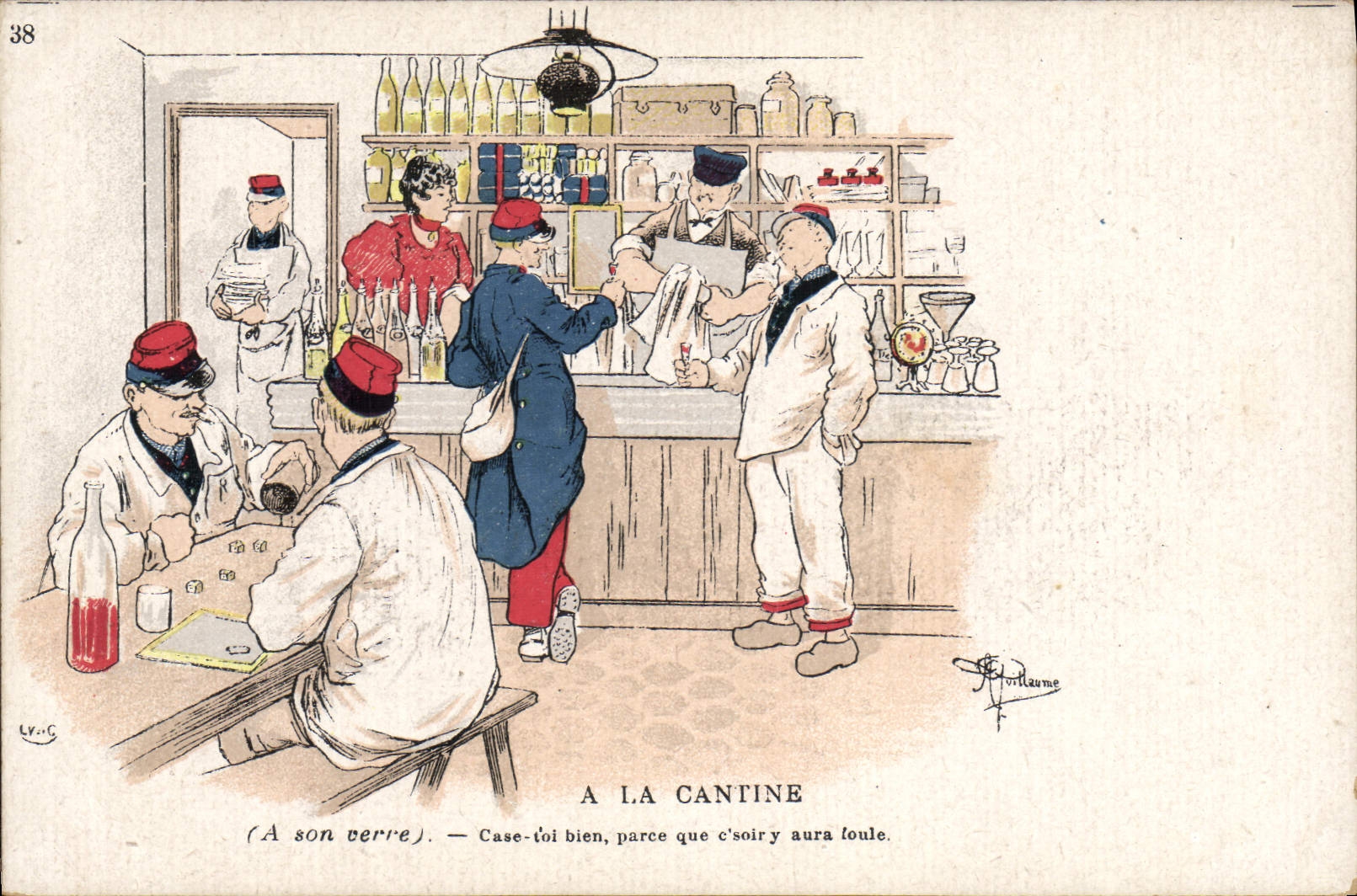 CPA Militaria A la cantine