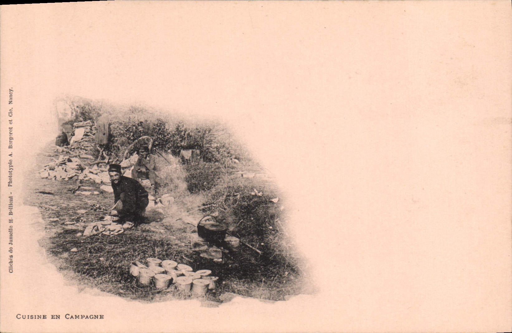 VINTAGE POSTCARD Militaria Cooks in shift