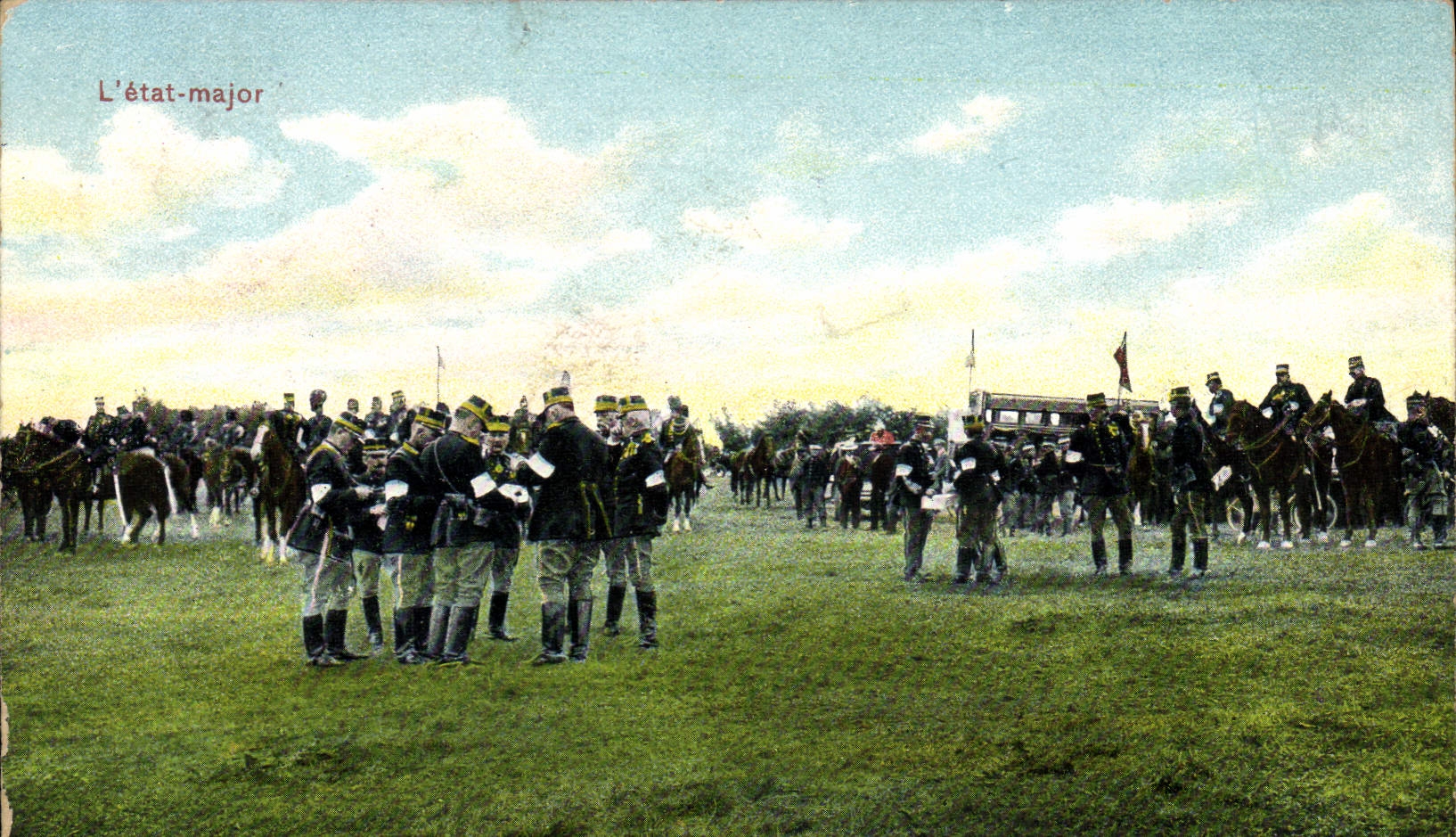 CPA Militaria L'Etat major