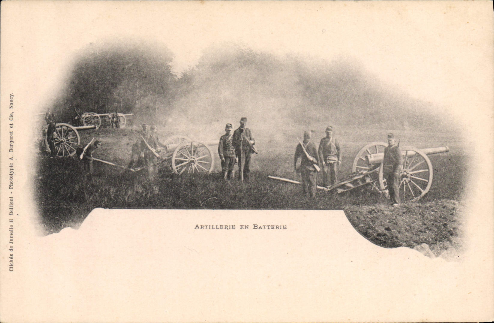 VINTAGE POSTCARD Militaria Artillery out of battery