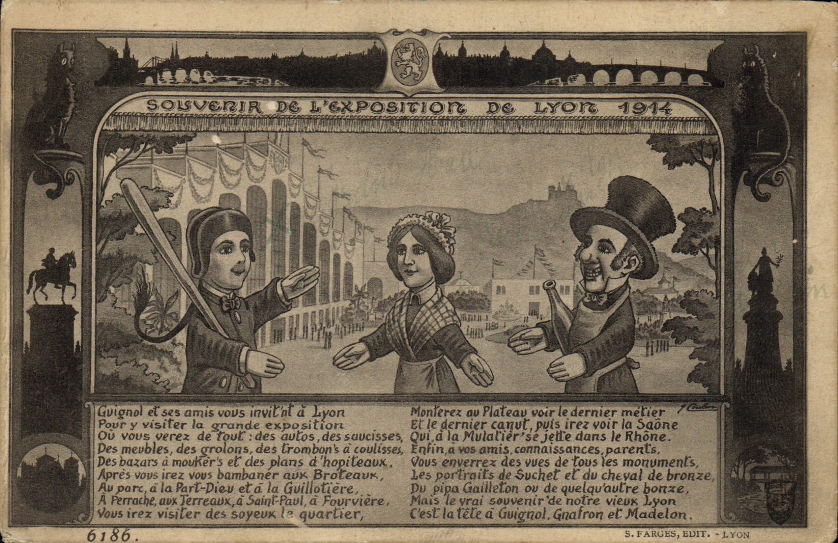 CPA Guignol Theatre Souvenir de l'exposition de Lyon 1914