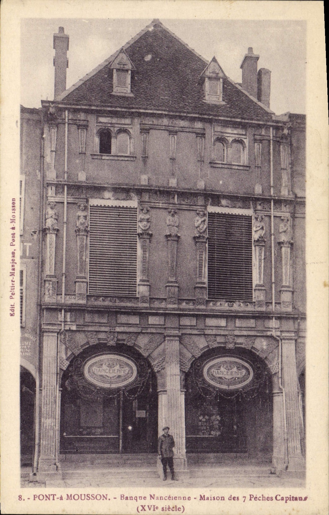 CPA Banque nanceennne Pont a Mousson Maison des 7 peches capitaux