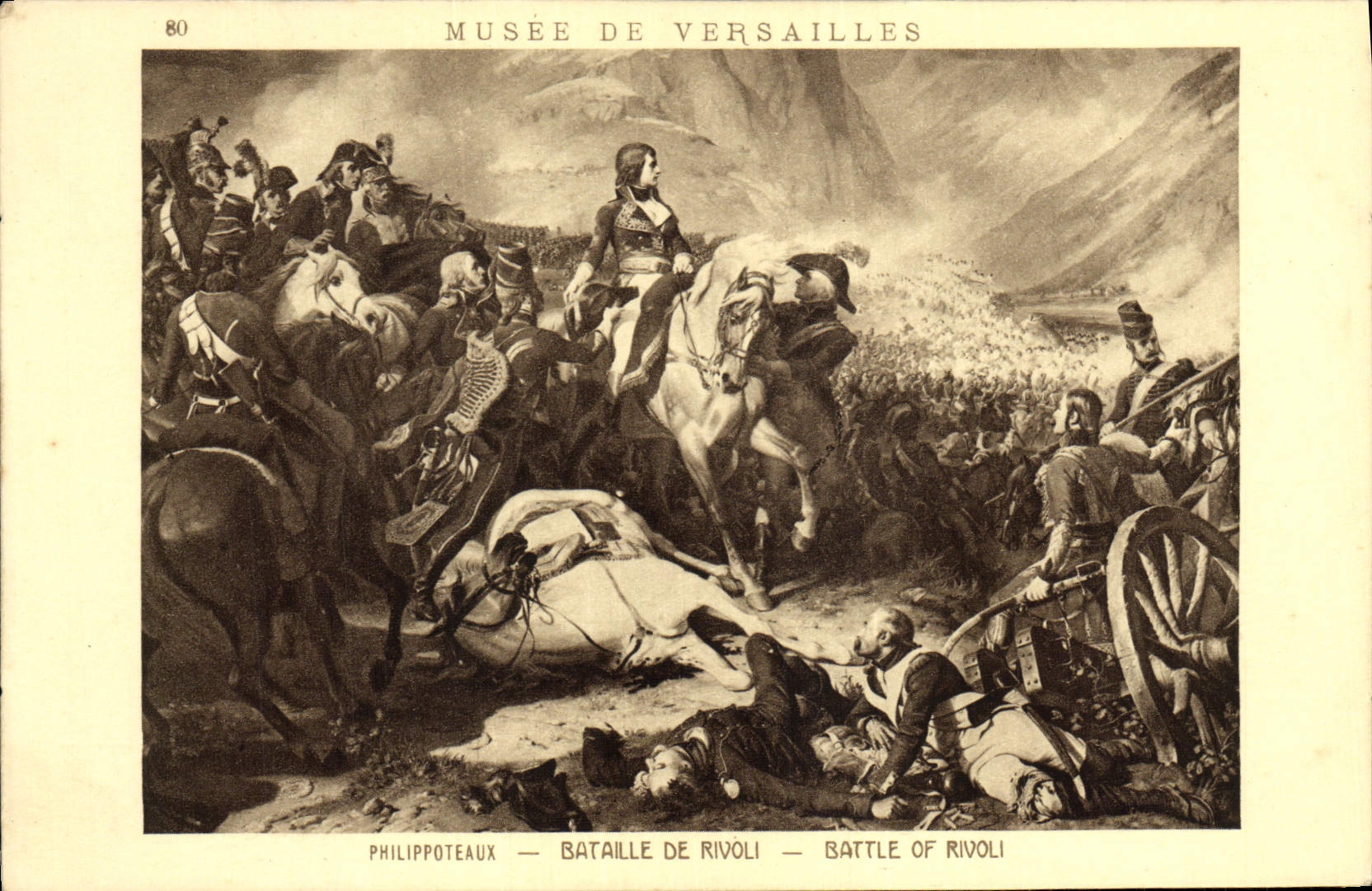 VINTAGE POSTCARD Napoleon 1st Museum of Versailles Philippoteaux Battles of Rivoli