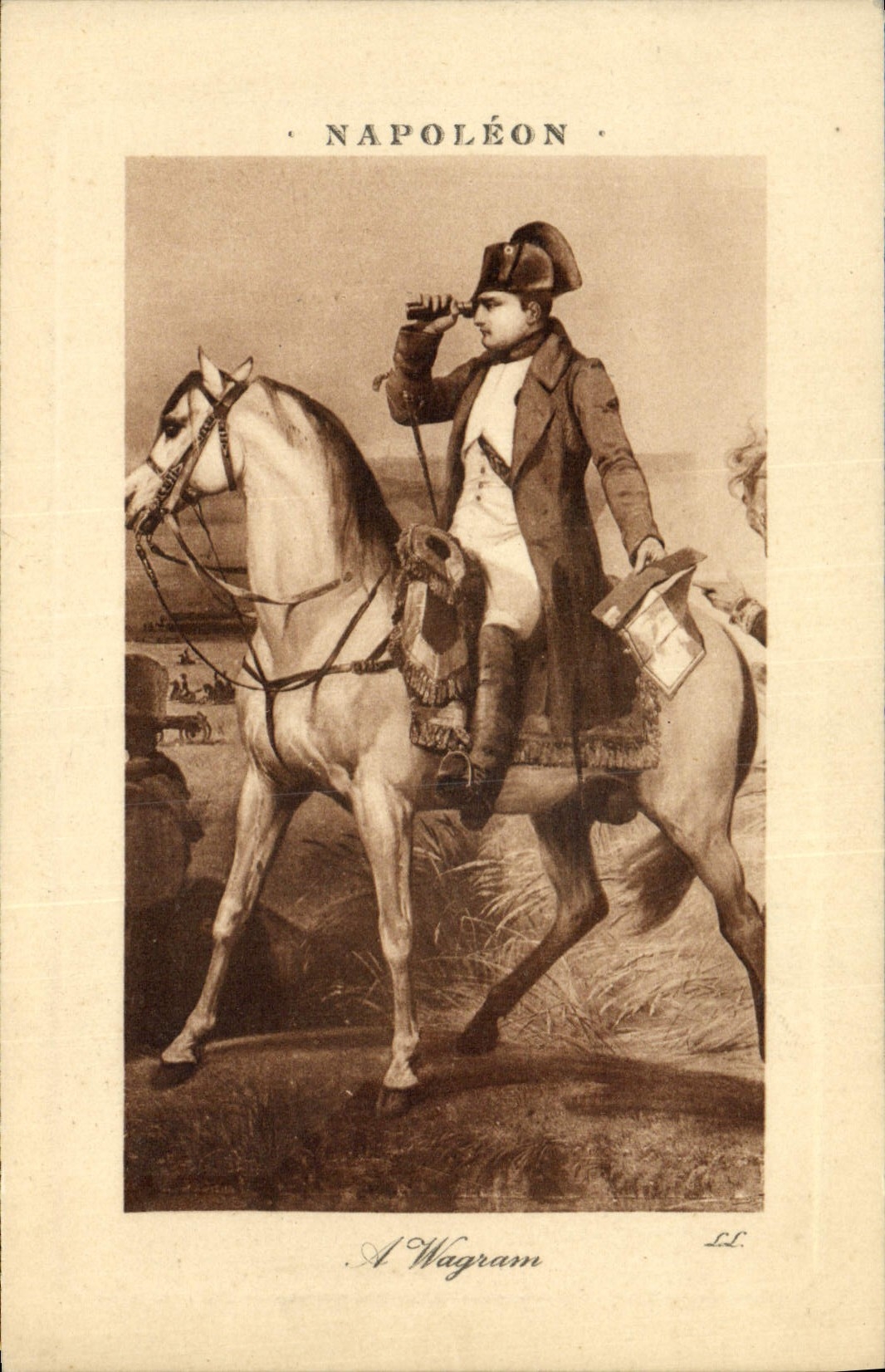 VINTAGE POSTCARD Napoleon 1st Wagram Horse