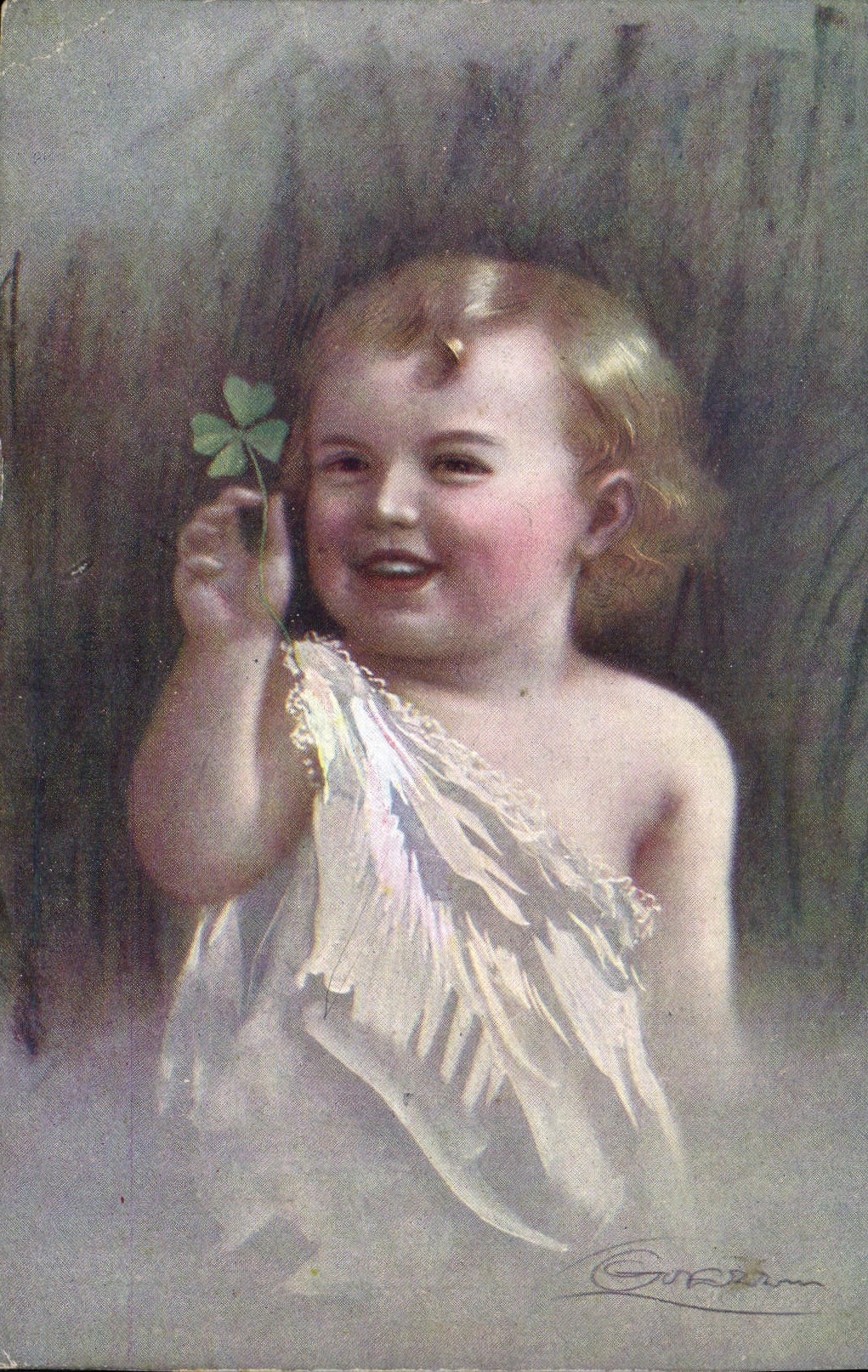 VINTAGE POSTCARD Fantasy Illustrator Guerzussi Child