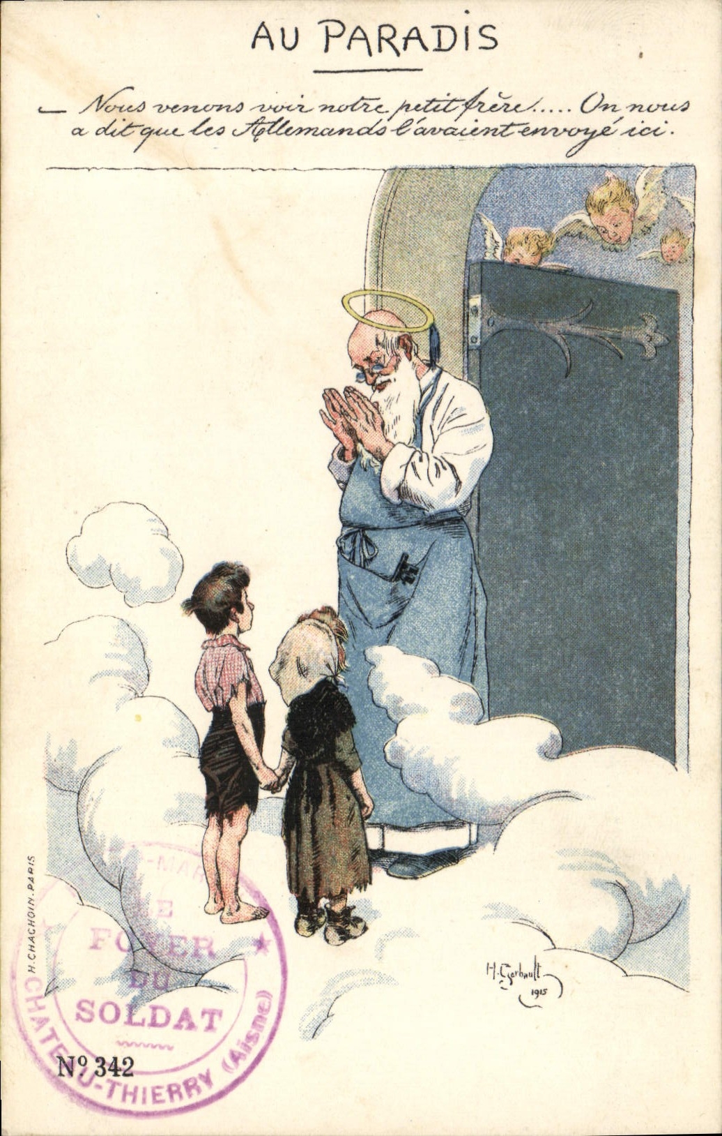 VINTAGE POSTCARD Fantasy Illustrator With the Paradise Castle Thierry Aisne