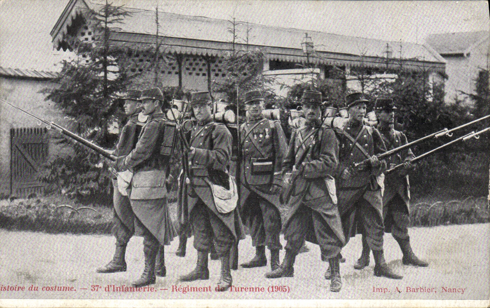 CPA Militaria 37eme d'infanterie Regiment de Turenne 1905