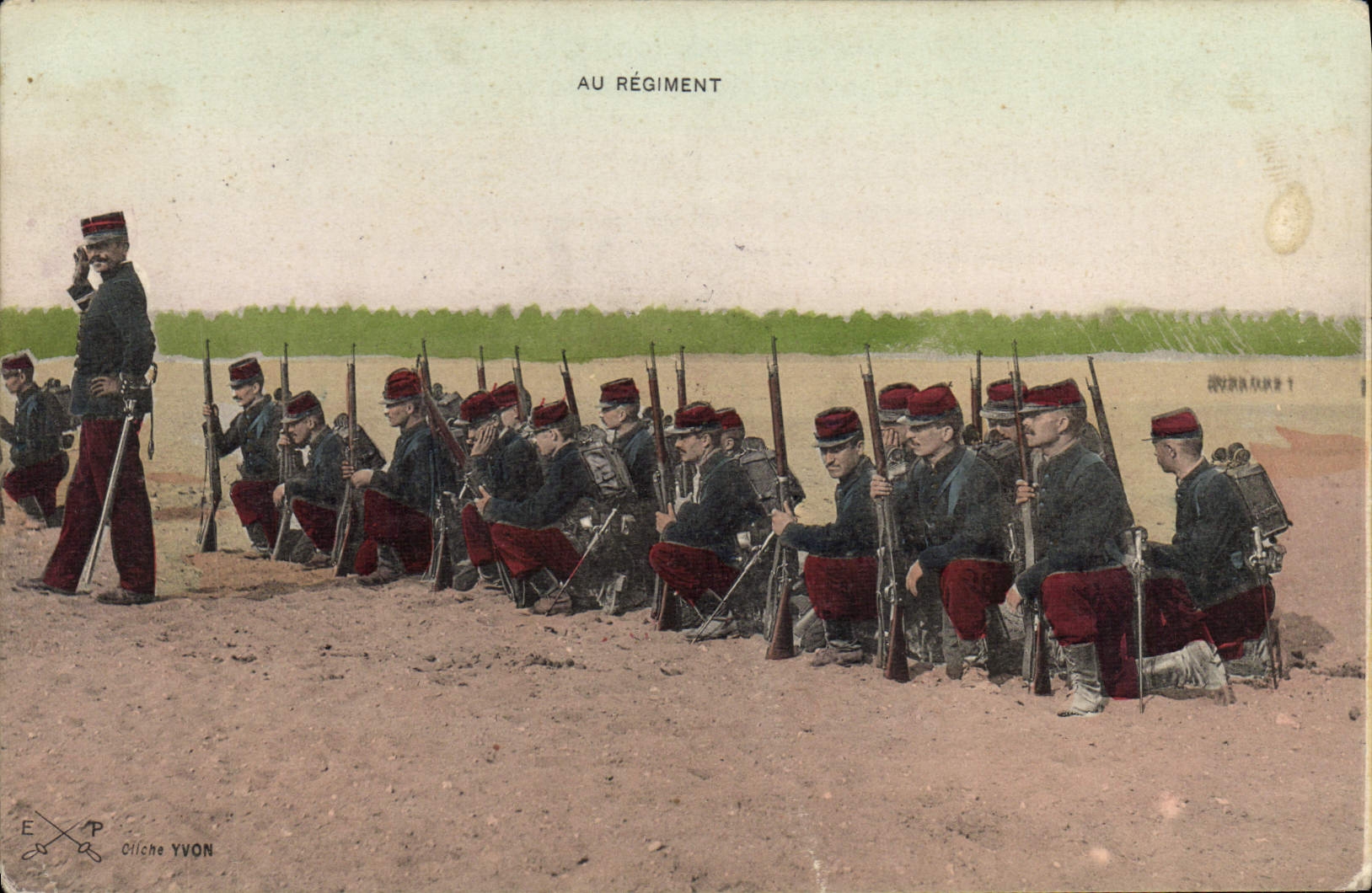 CPA Militaria Au regiment 