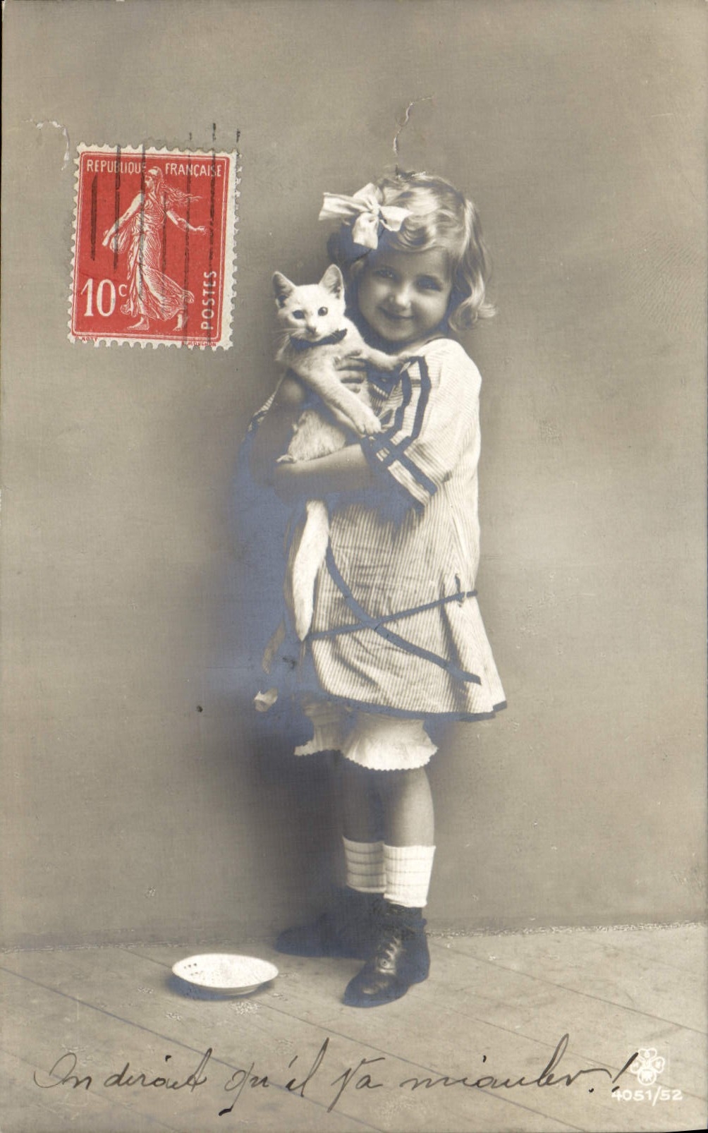 CPA Chat Chats Chaton Enfant