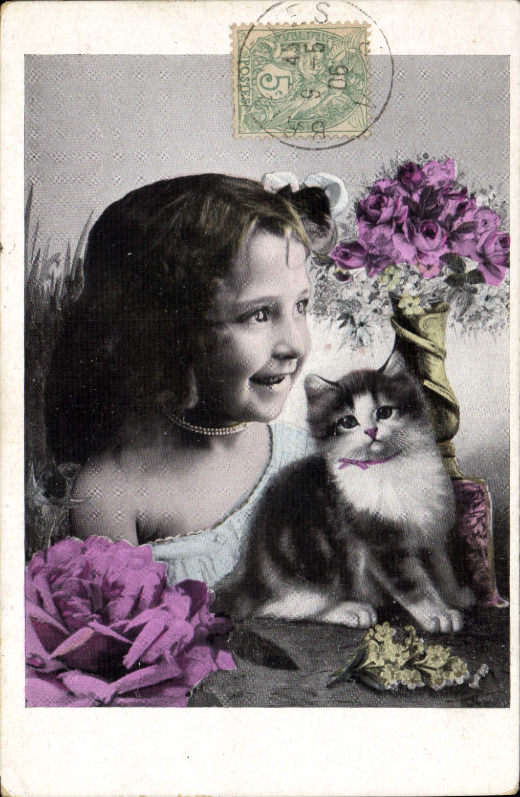 CPA Chat Chats Chaton Enfant