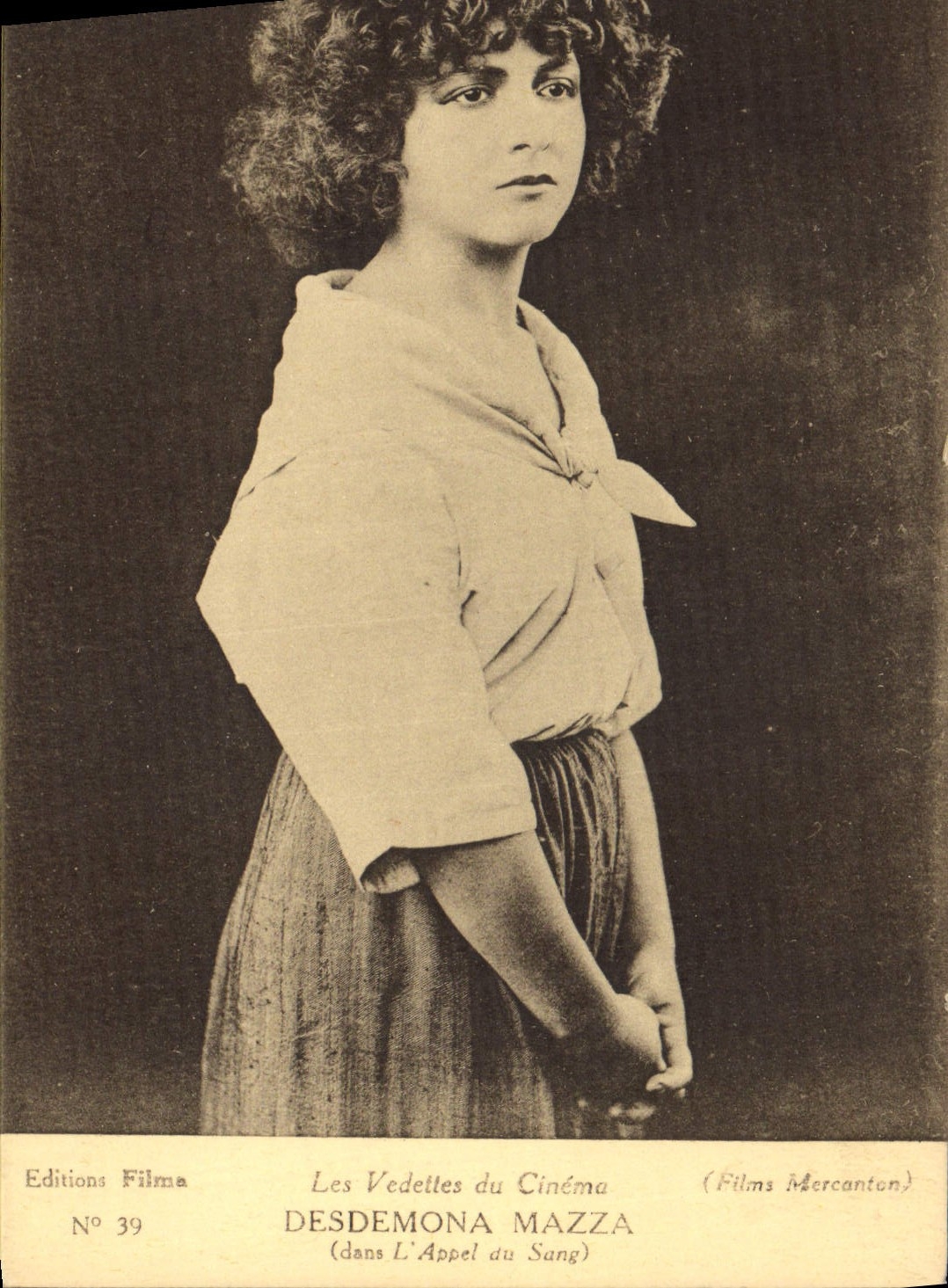 CPM Cinema Desdemona Mazza dans l'Appel du sang