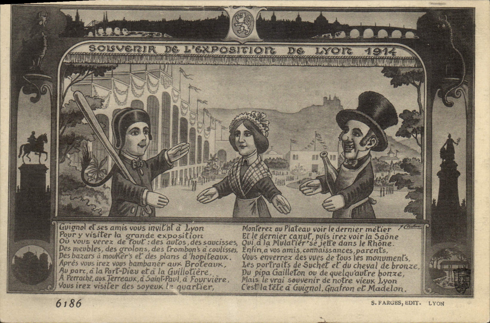 CPA Guignols Guignol Exposition de Lyon 1914