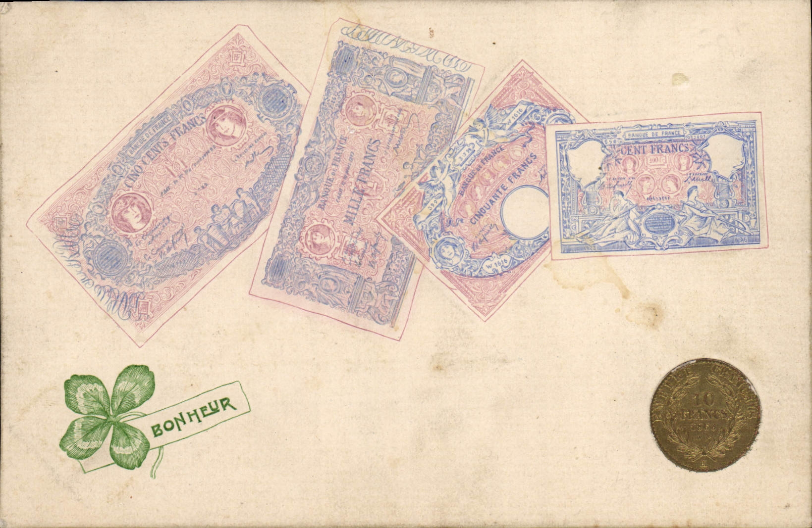 CPA Billets Piece 10 Francs Or