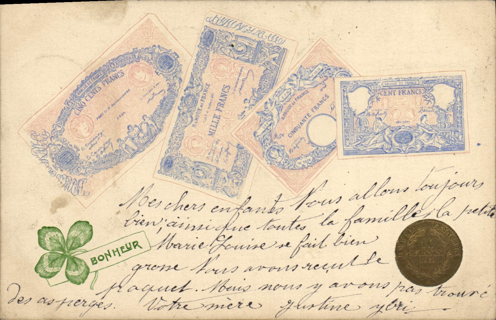 CPA Billets Piece 10 Francs Or
