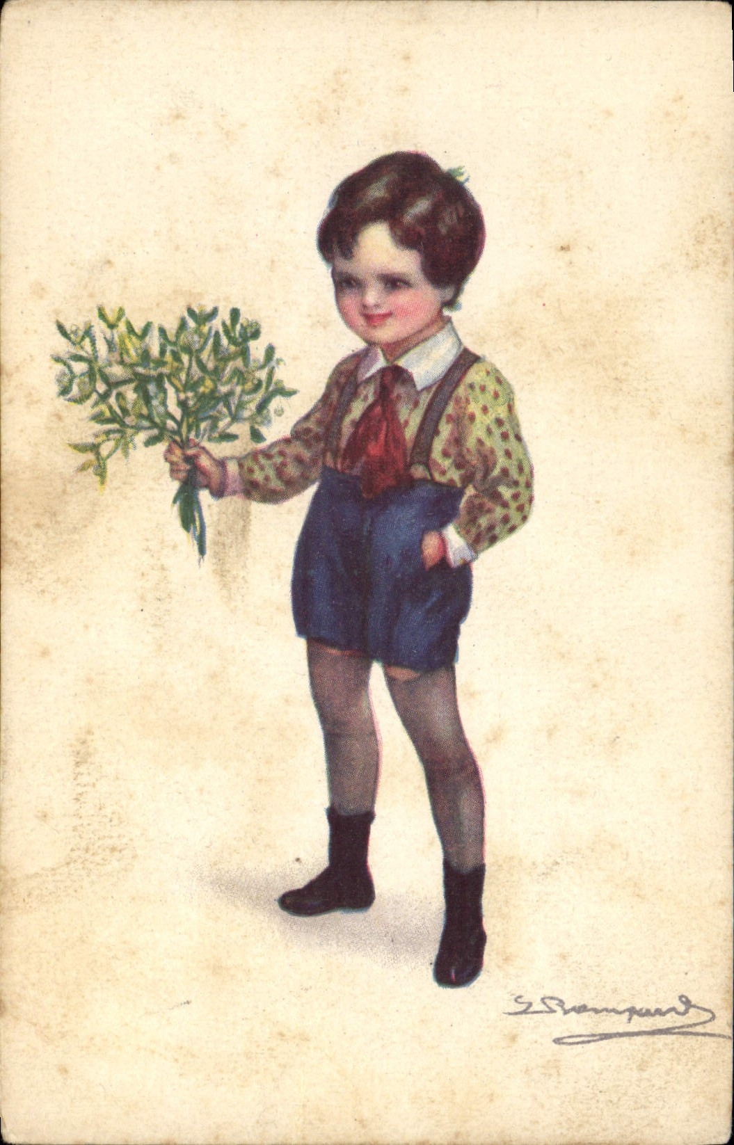 VINTAGE POSTCARD Fantasy Illustrator Bompard Child