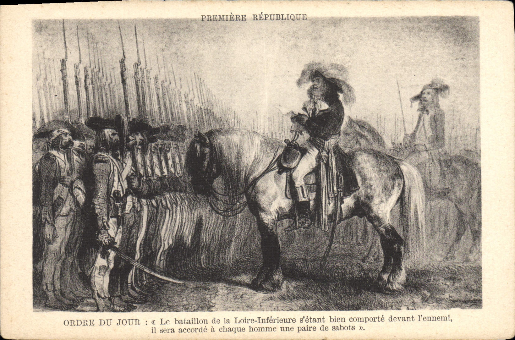 CPA Napoleon 1er Premiere Republique Bataillon de la Loire Inferieure
