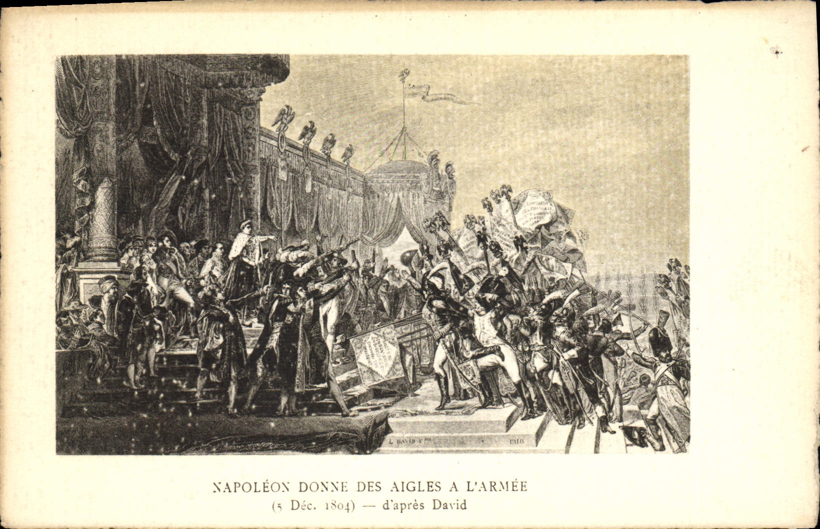 CPA Napoleon 1er donne des aigles a l'armee 5 dec 1804 d'apres David