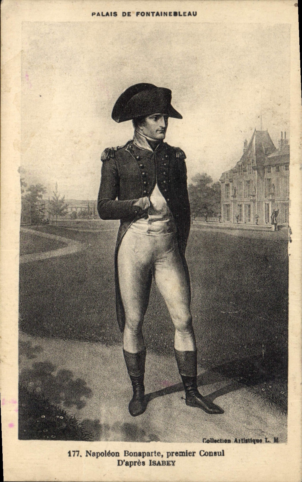 VINTAGE POSTCARD Napoleon 1st Bonaparte First Consul Isabey Palate of Fontainebleau