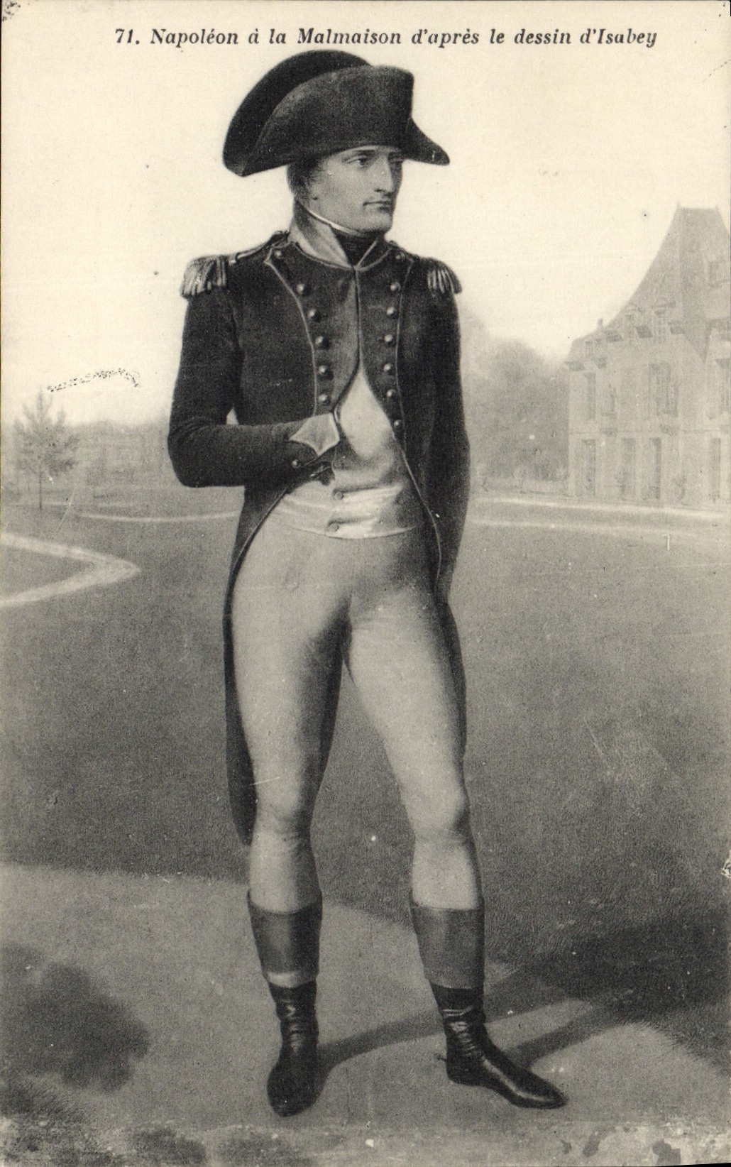 VINTAGE POSTCARD Napoleon 1st in Malmaison Isabey