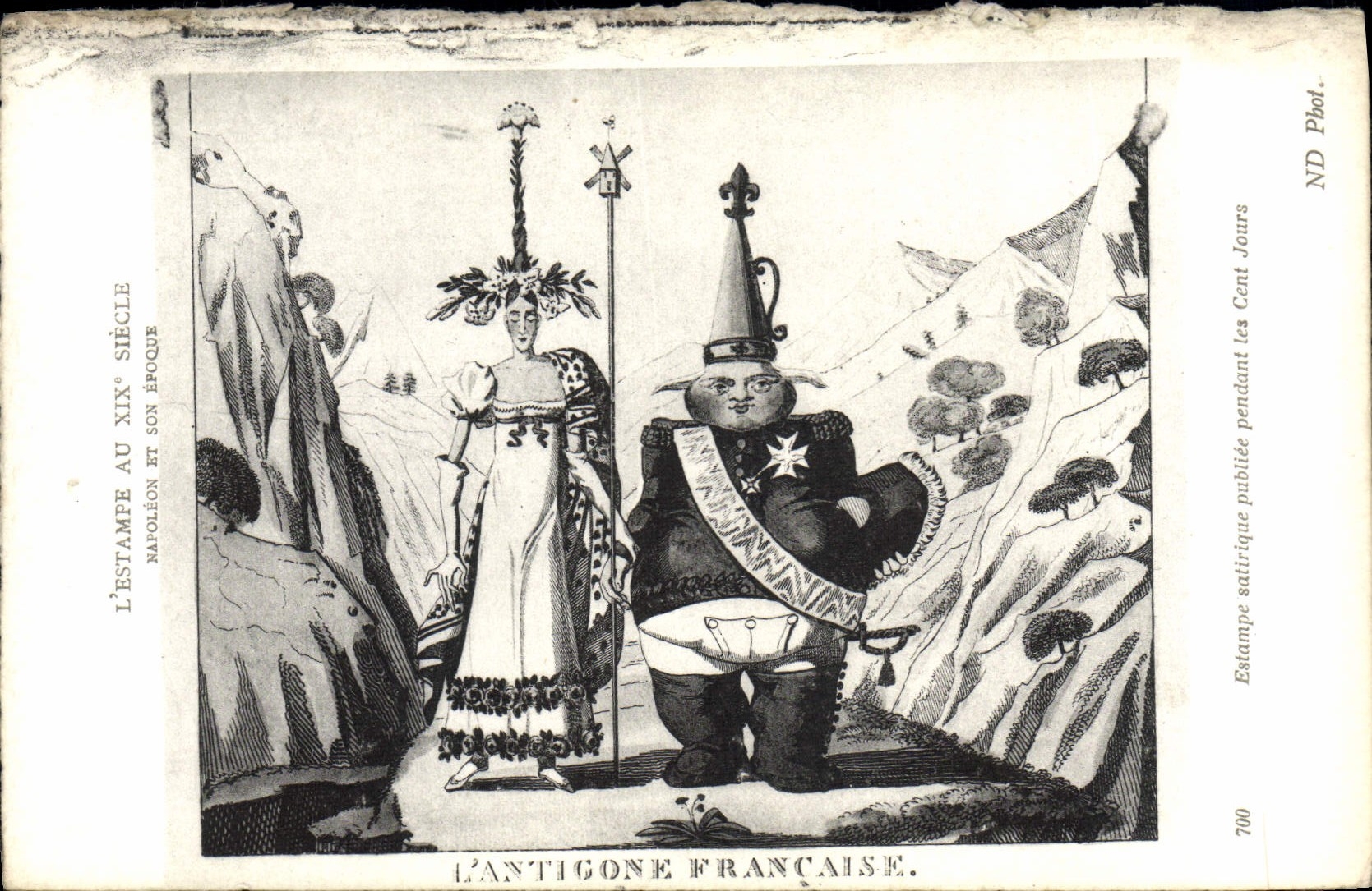 VINTAGE POSTCARD Napoleon 1st Antigone Frenchwoman