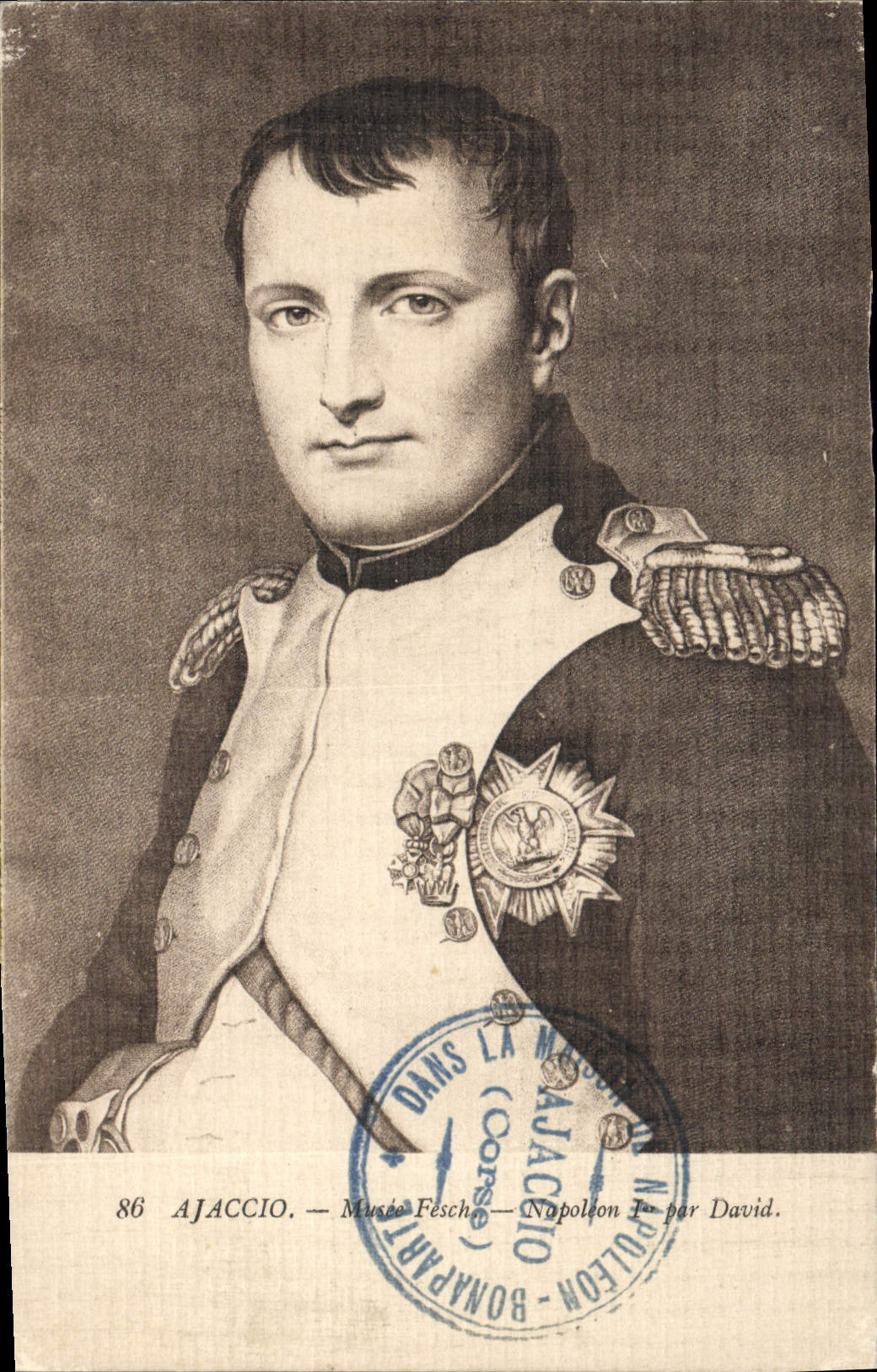 VINTAGE POSTCARD Napoleon 1st Museum Fesch Ajaccio David