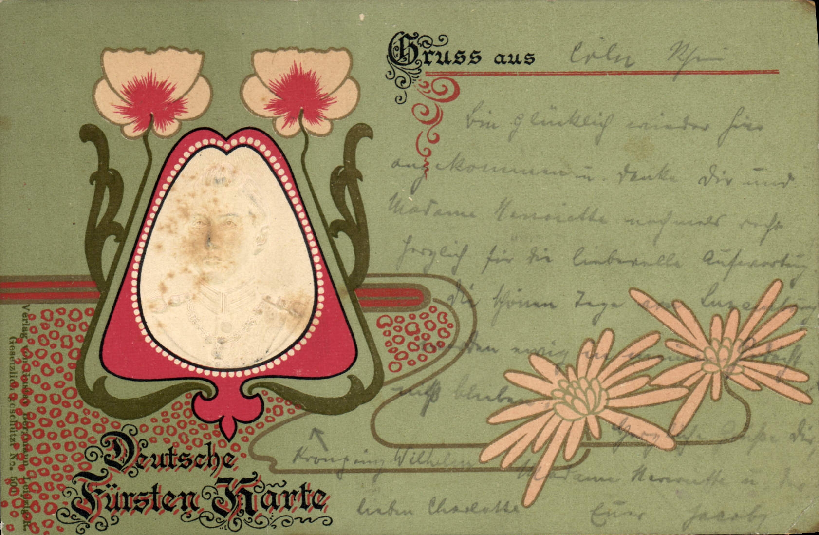 VINTAGE POSTCARD Gruss
