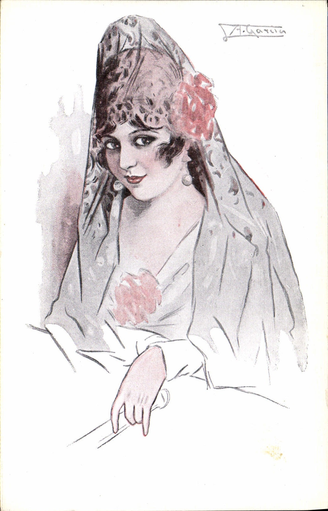 VINTAGE POSTCARD Fantasy Illustrator Garcia Gutierrez