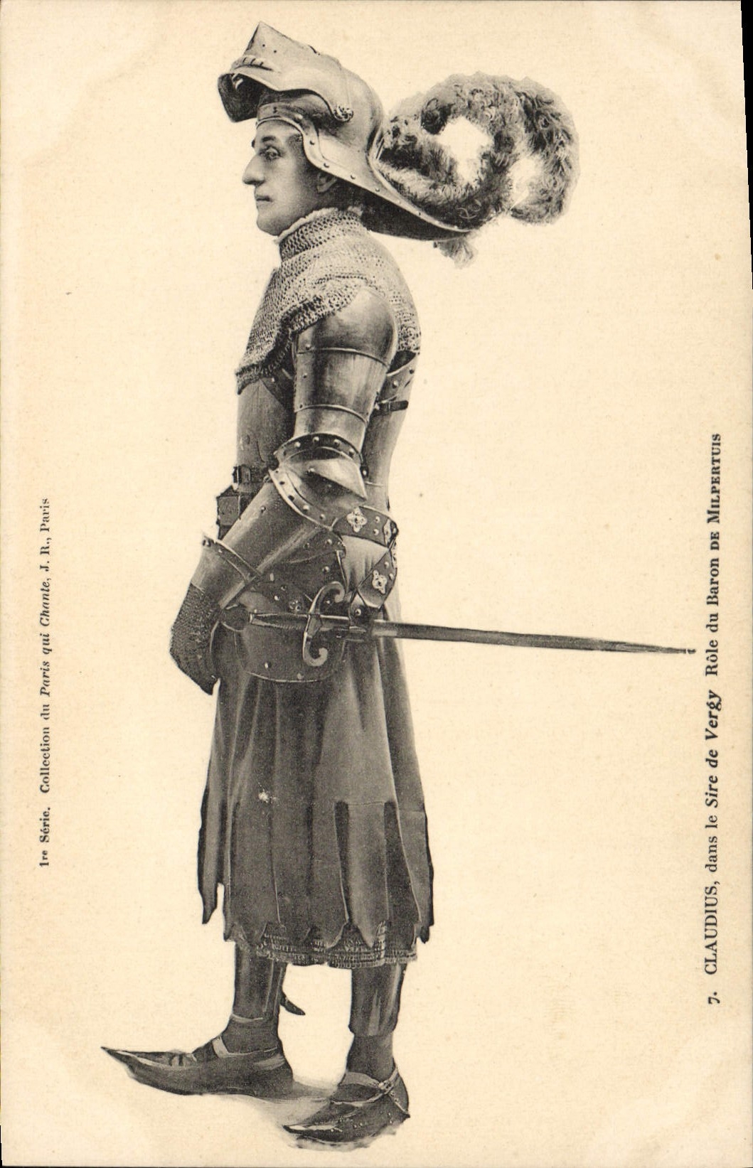 CPA Militaria Claudius dans le Sire de Vergy Role du baron de Milpertuis