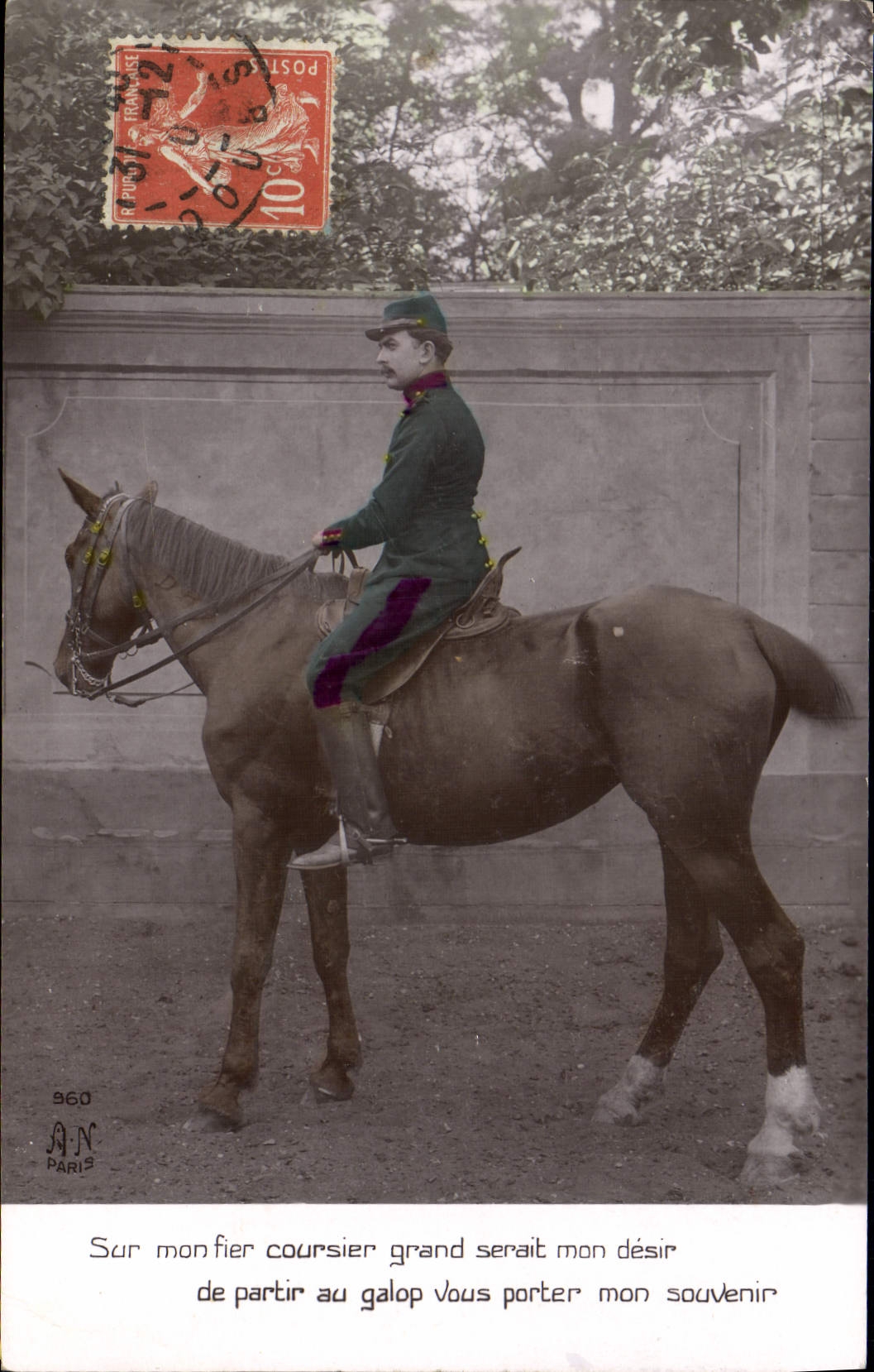 VINTAGE POSTCARD Militaria Horse