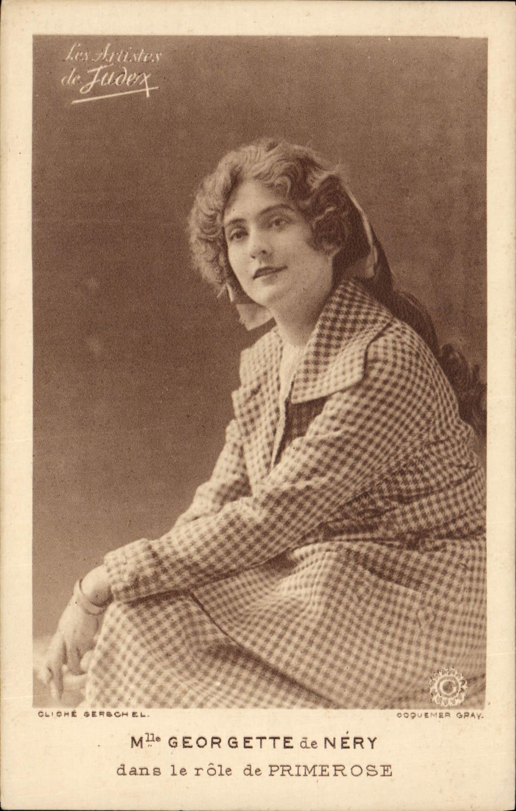 POSTAL MODERNA Srta. Georgette de Nery del cine en el papel de Primerose