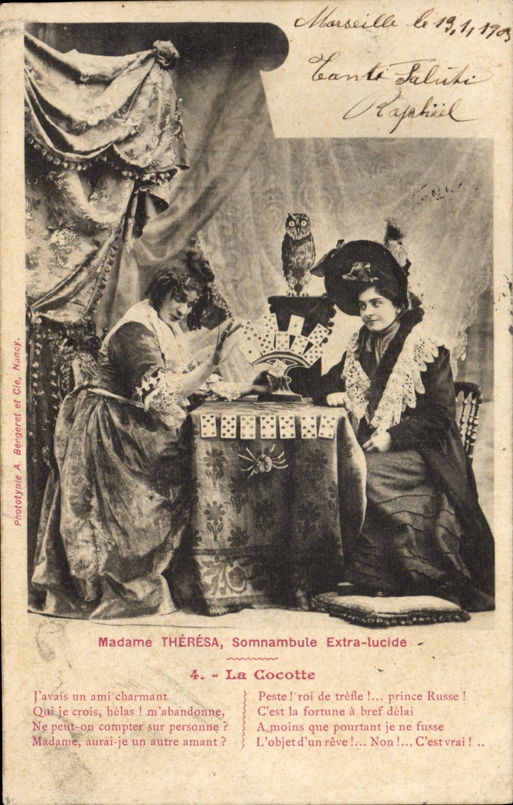 e Folklore Madame Theresa somnambule extra lucide La cocotte
