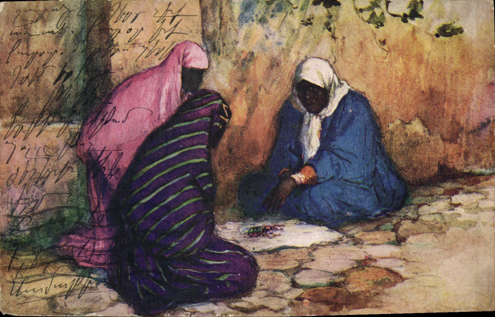 VINTAGE POSTCARD Cartomancy Clairvoyance Folklore Monologuist of good adventure