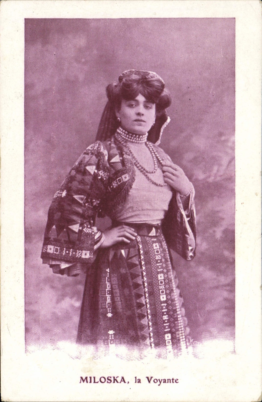 VINTAGE POSTCARD Cartomancy Clairvoyance Miloska Folklore the Conspicuous one