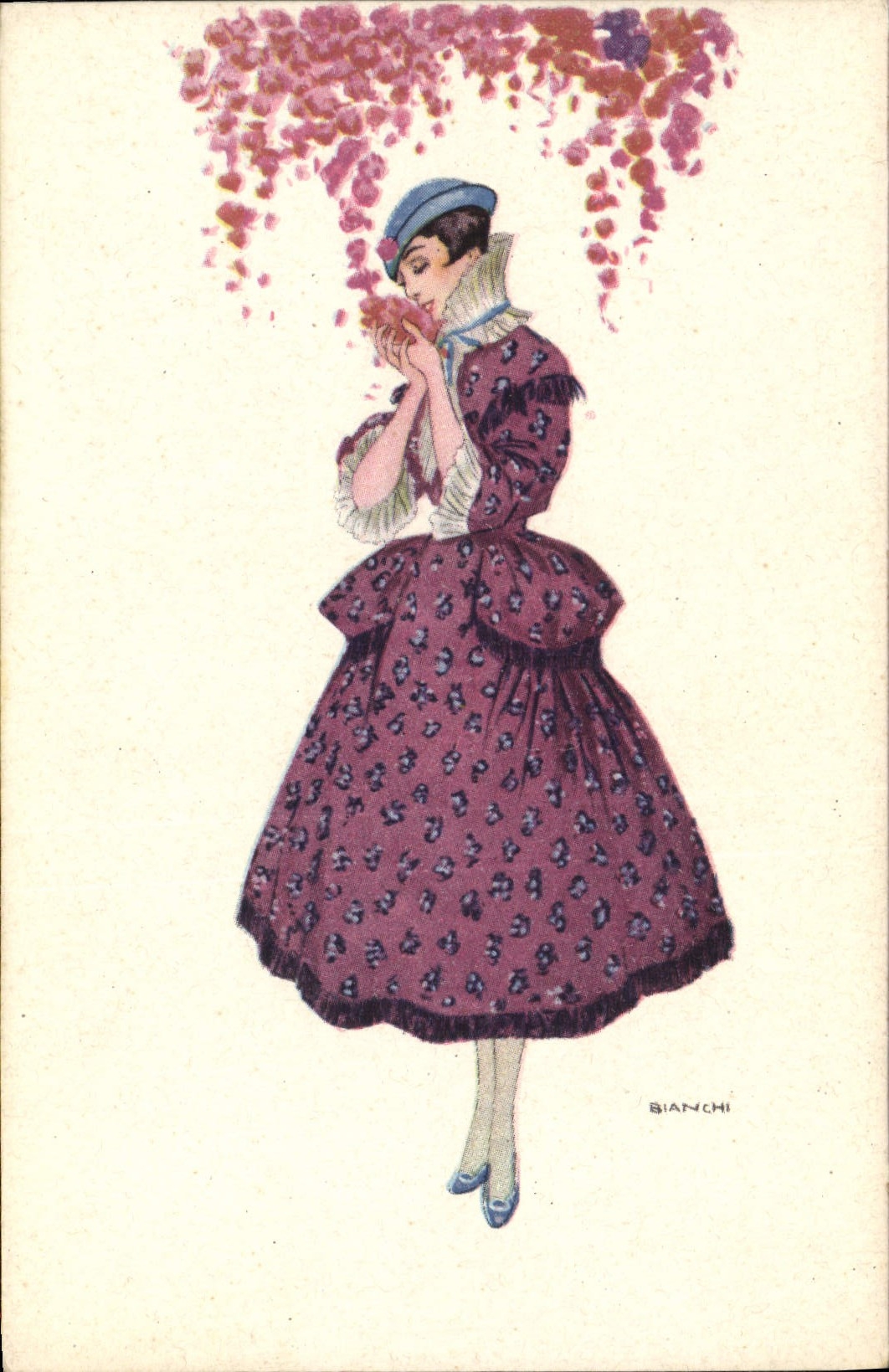 VINTAGE POSTCARD Fantasy Illustrator Bianchi Woman