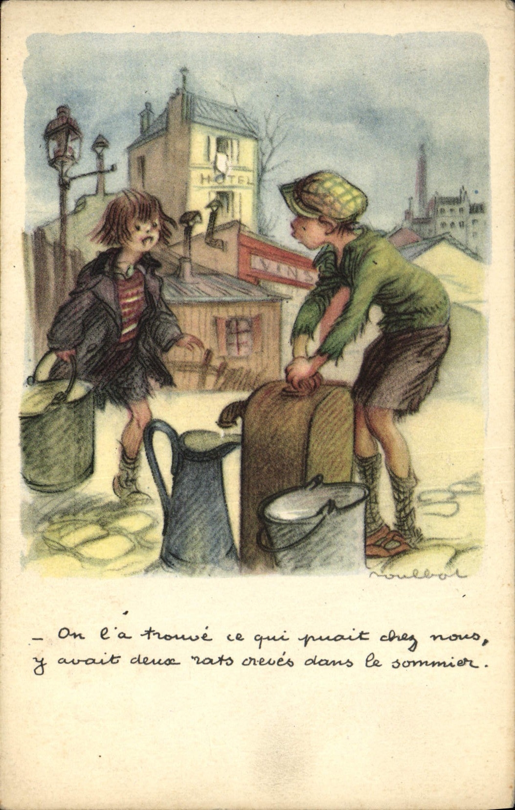 CPA Fantaisie Illustrateur Poulbot 