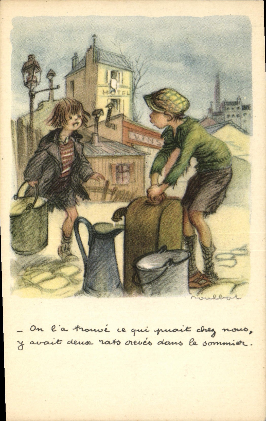 CPA Fantaisie Illustrateur Poulbot 