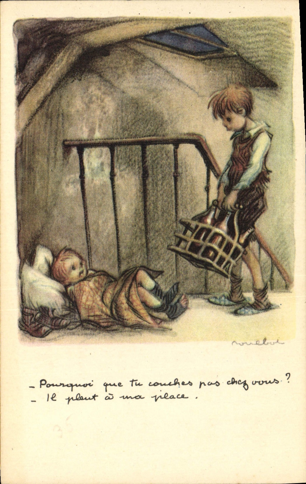 CPA Fantaisie Illustrateur Poulbot 