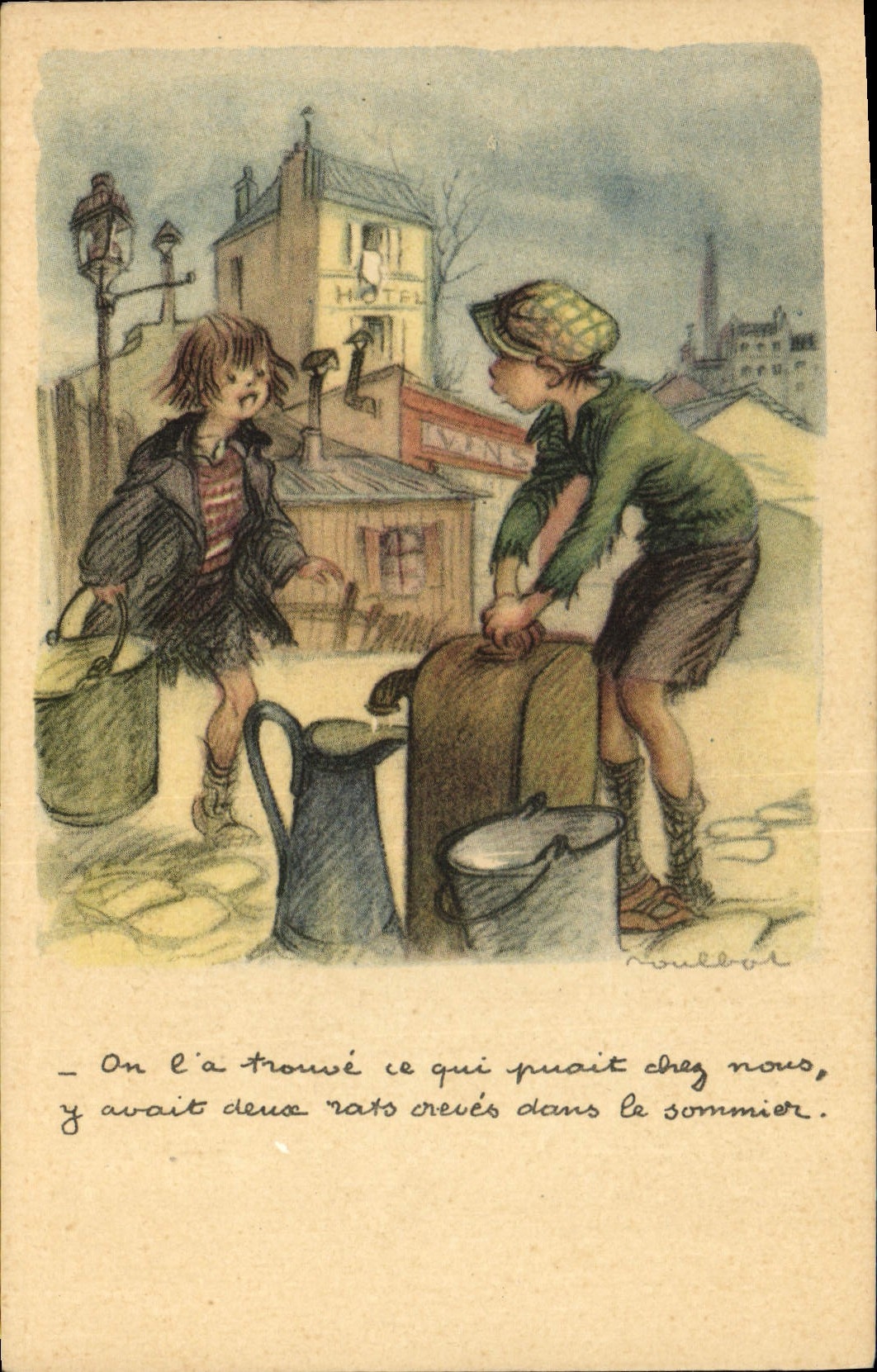 CPA Fantaisie Illustrateur Poulbot 