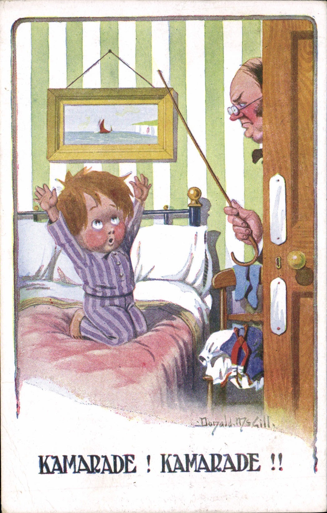 VINTAGE POSTCARD Fantasy Illustrator Child Donald McGill