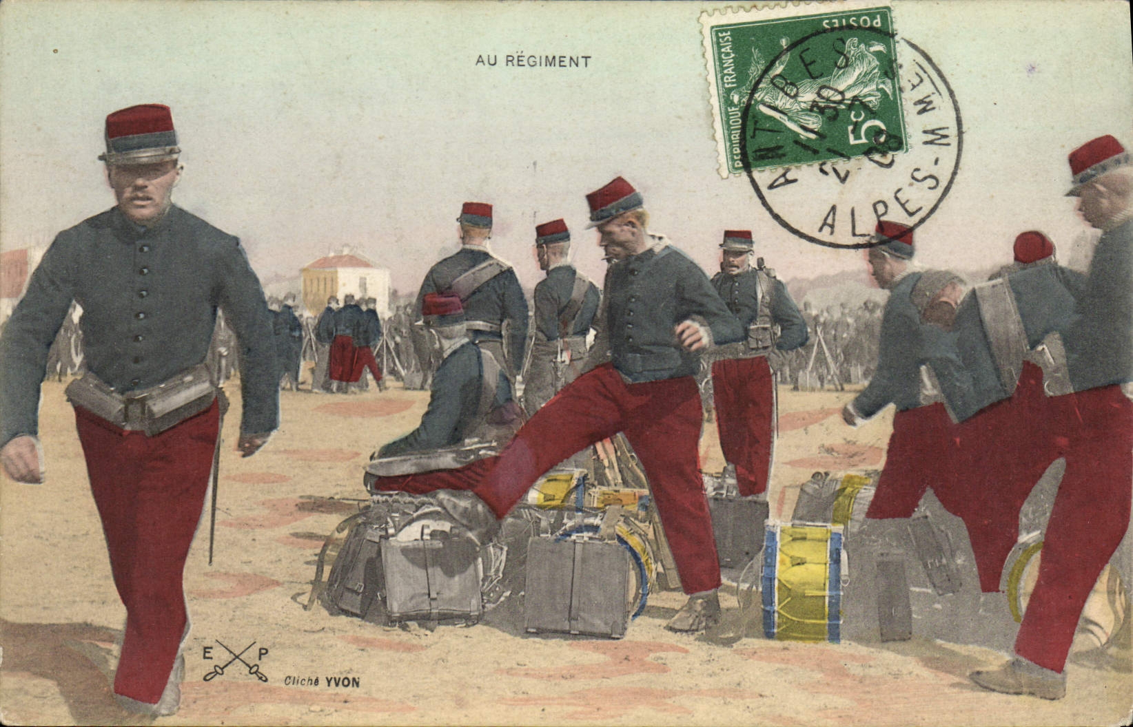 CPA Militaria Au regiment 